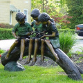 Factory Supply bronze garden children sculpture